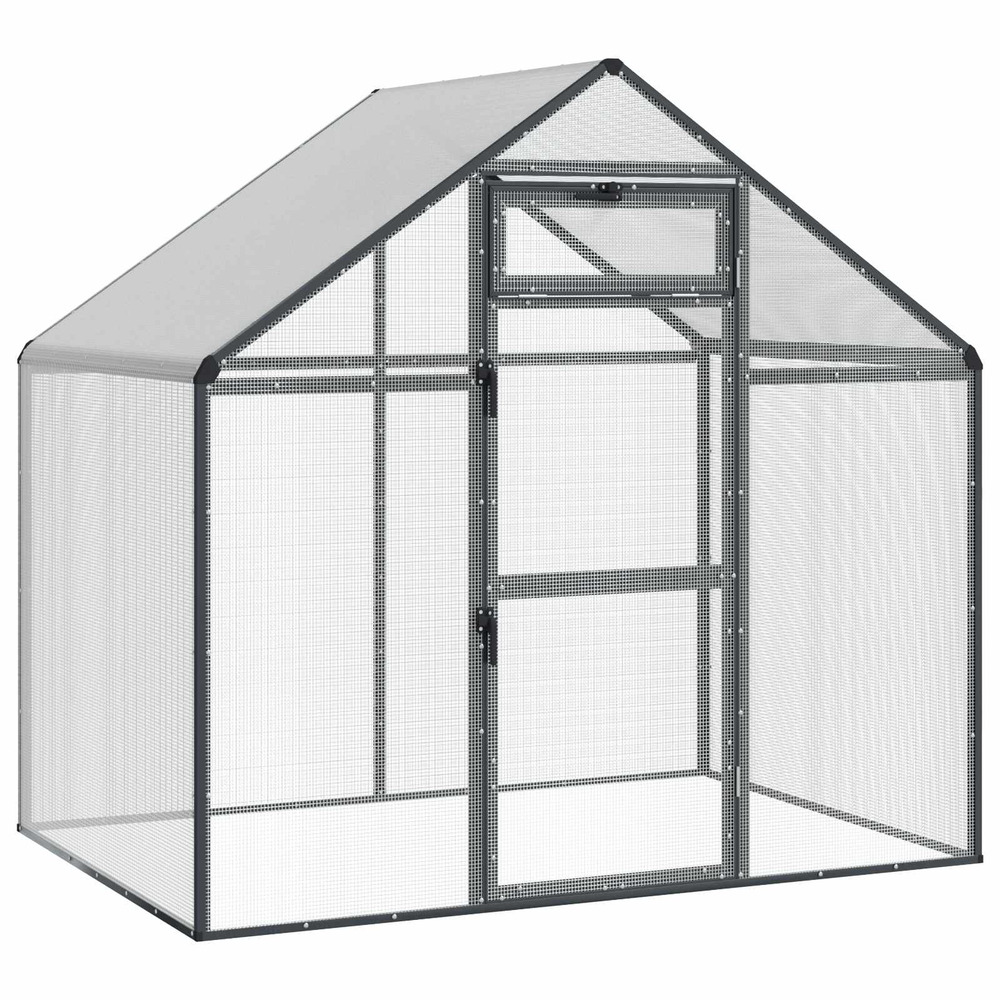 Cage pour oiseaux anthracite 181,5 x 110,5 x 173,5 cm
