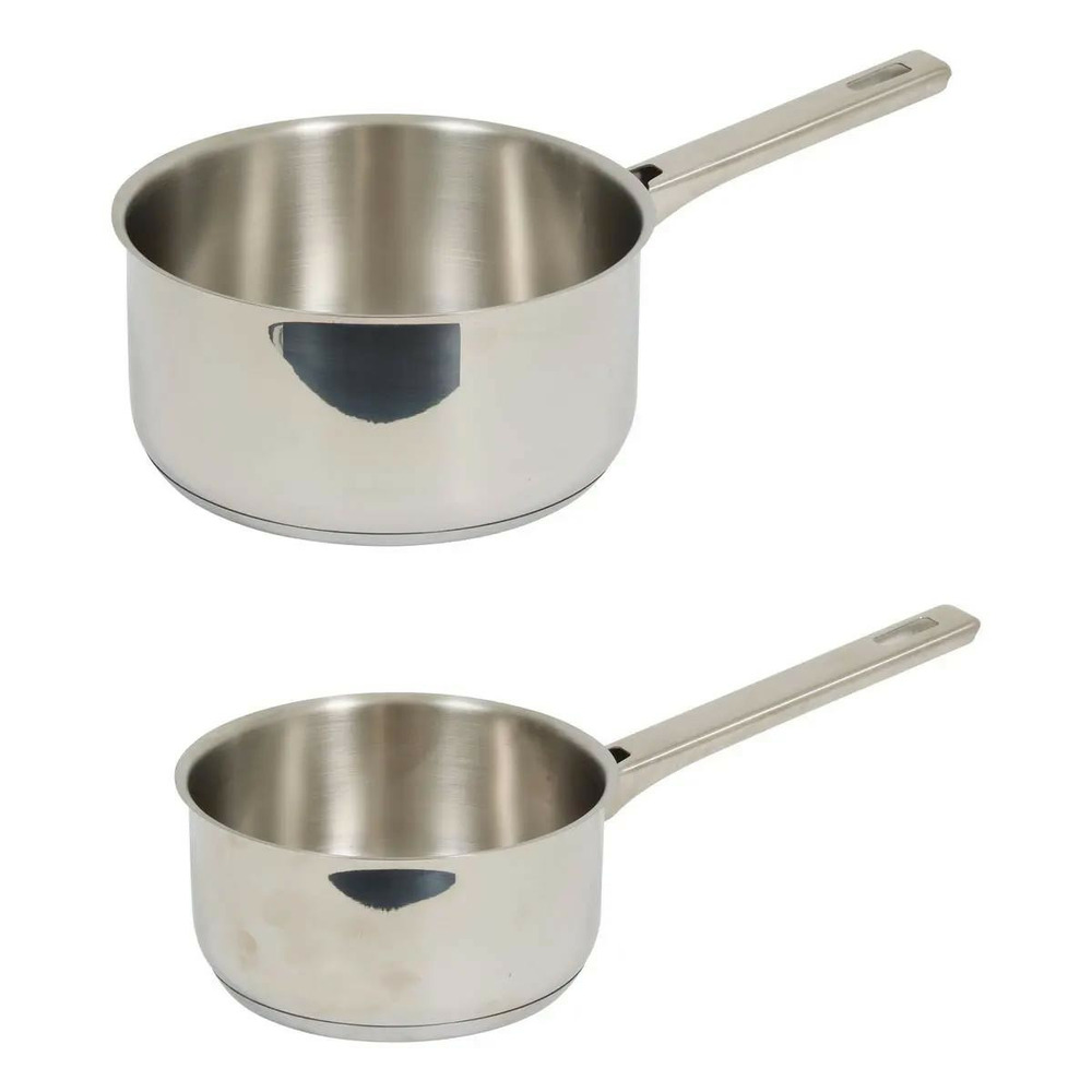 Lot de 2 casseroles en inox 