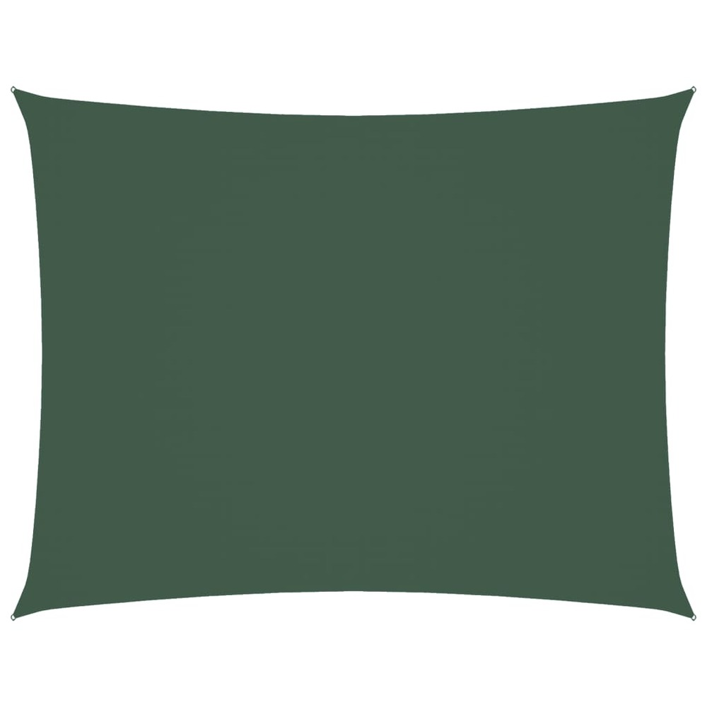 Voile de parasol tissu oxford rectangulaire 3x4 m vert foncé