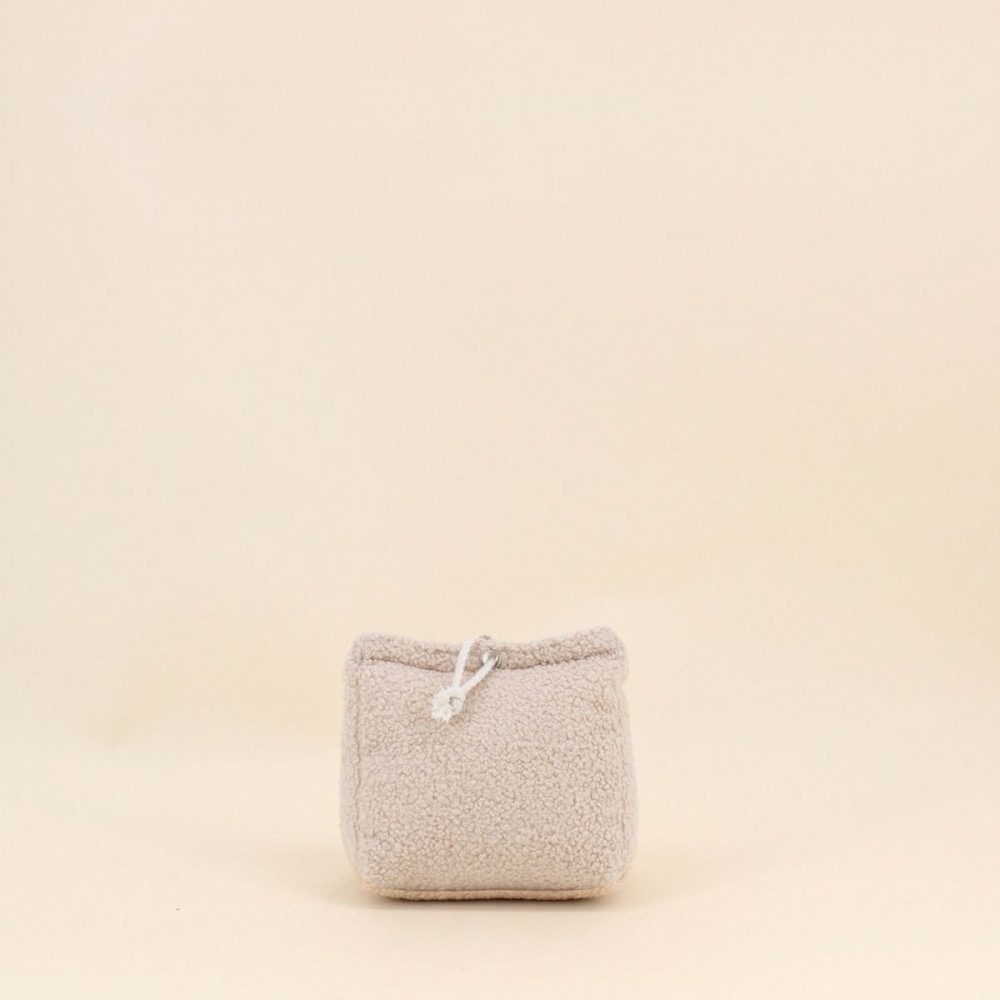 Bloque porte tissu bouclette beige