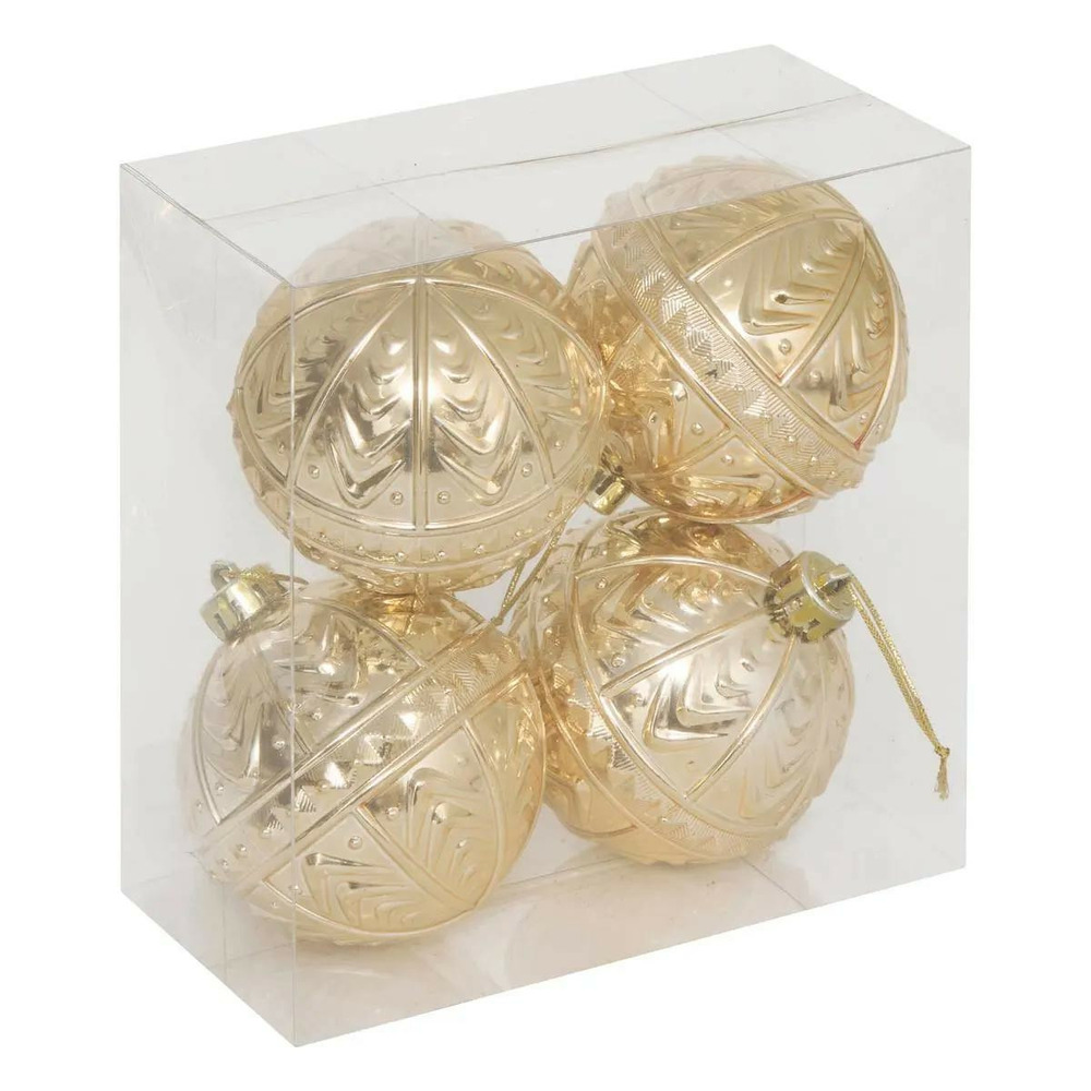 Lot de 4 boules de noël 