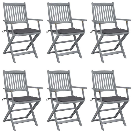 Chaises pliables d'extérieur 6 pcs