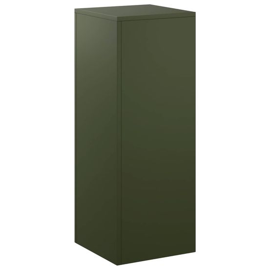 Support de plante vert olive 30 x 30 x 80 cm acier patiné