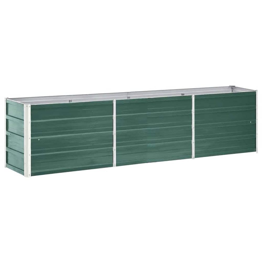 Lit surélevé de jardin acier galvanisé 240x40x45 cm vert