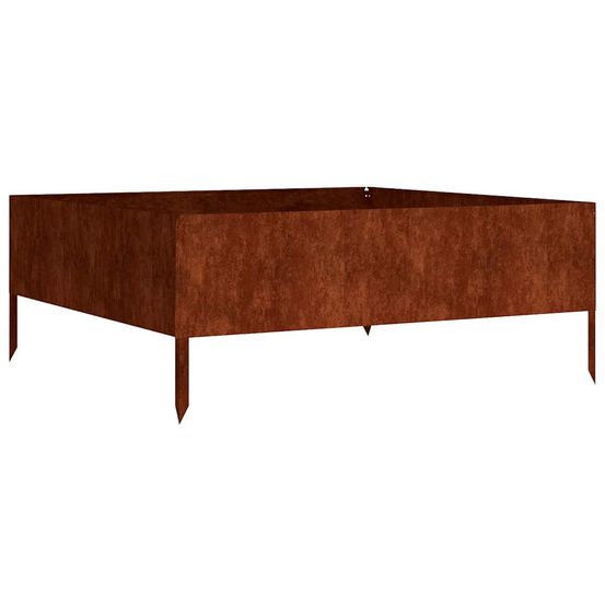 Lit surélevé de jardin 100x100x41 cm acier corten