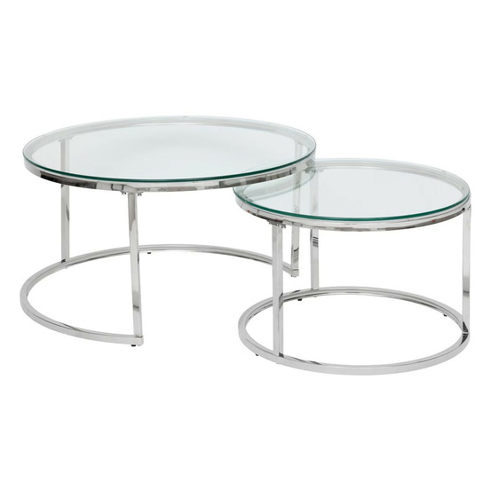 Lot de 2 tables basses gigognes