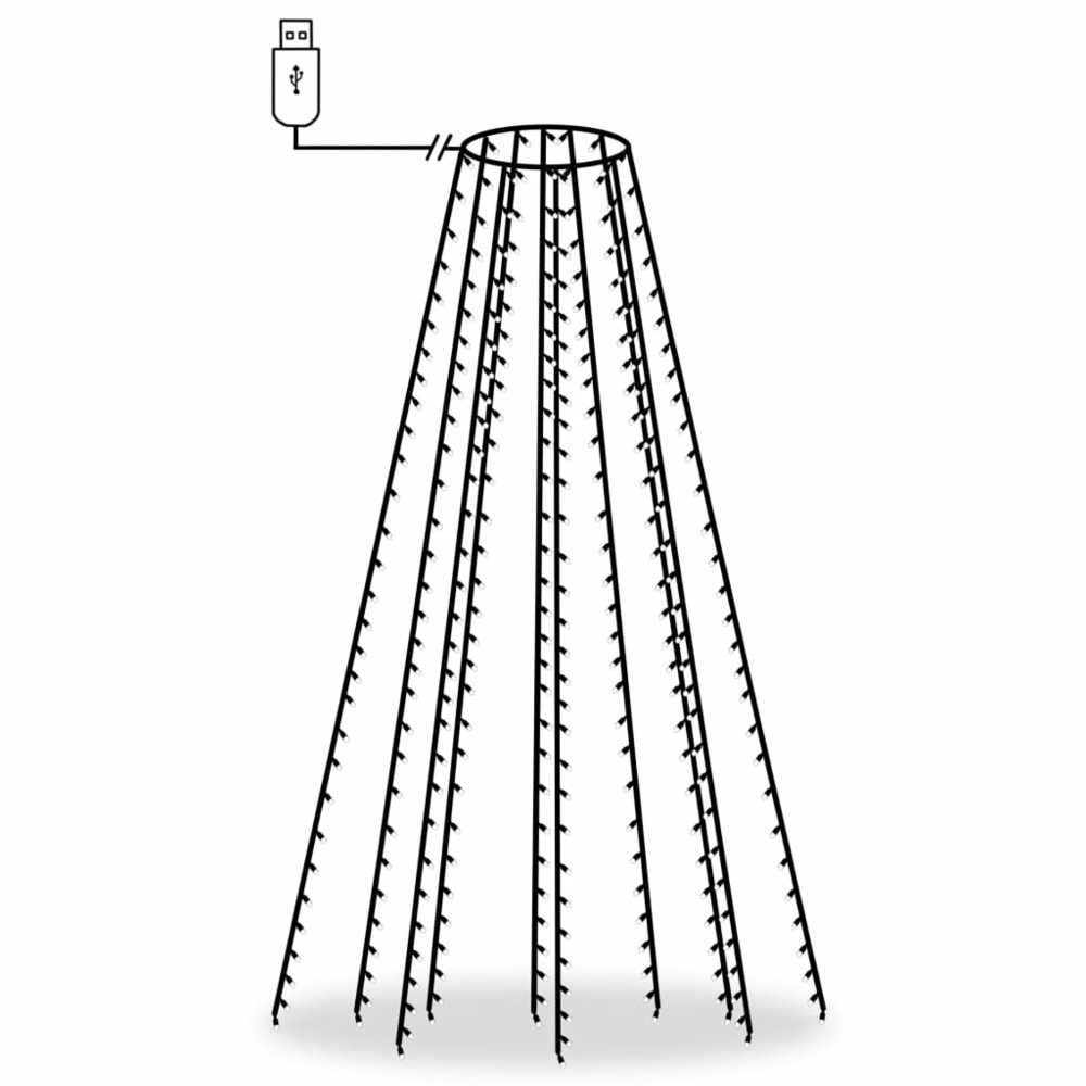 Guirlande lumineuse d'arbre de noël 250 led bleu 250 cm
