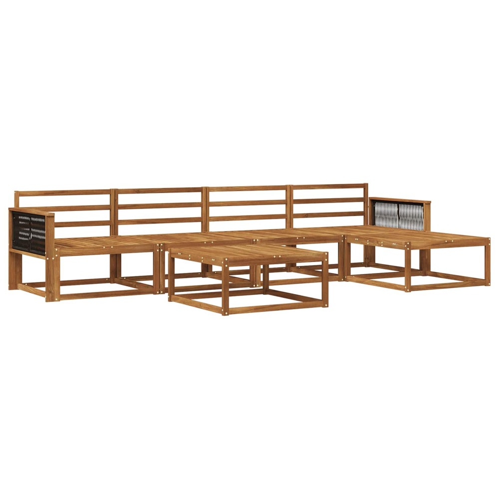 Ensemble de canapés d'extérieur 6 pcs naturel