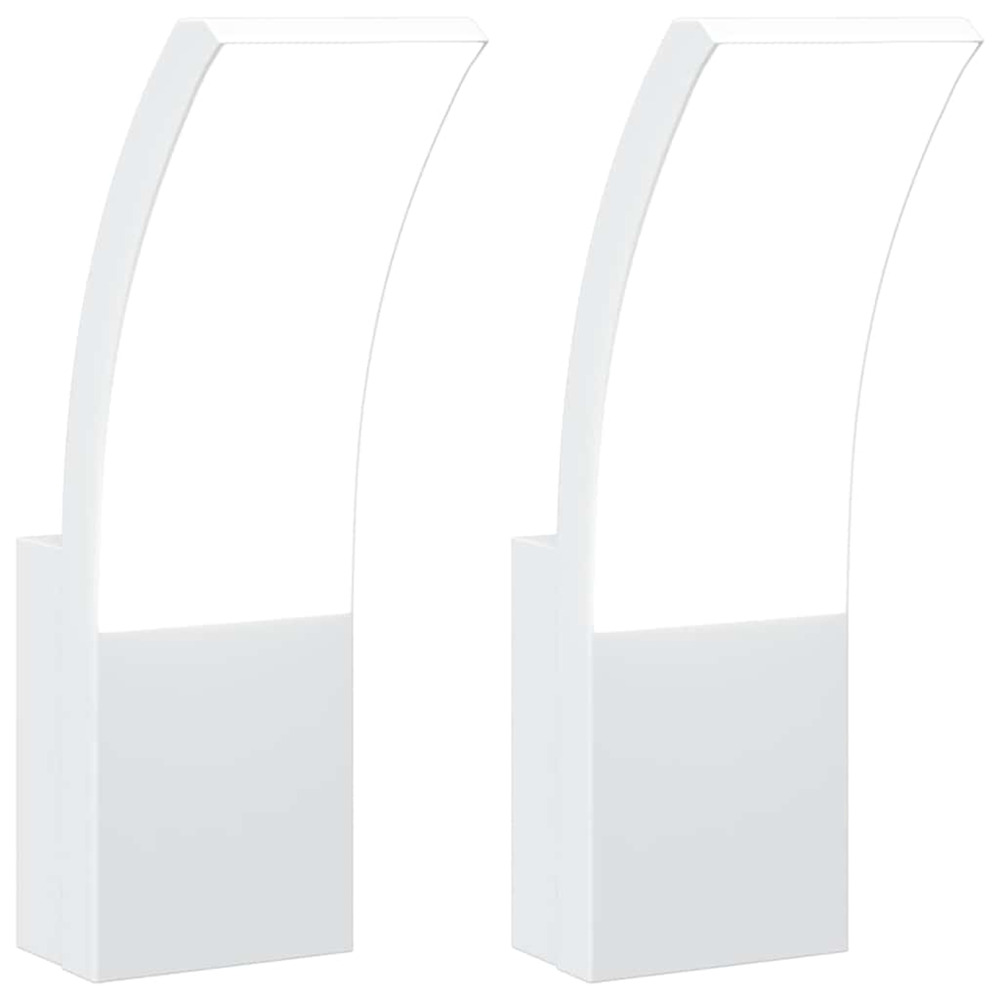 Appliques murales led d'extérieur 2 pcs blanc