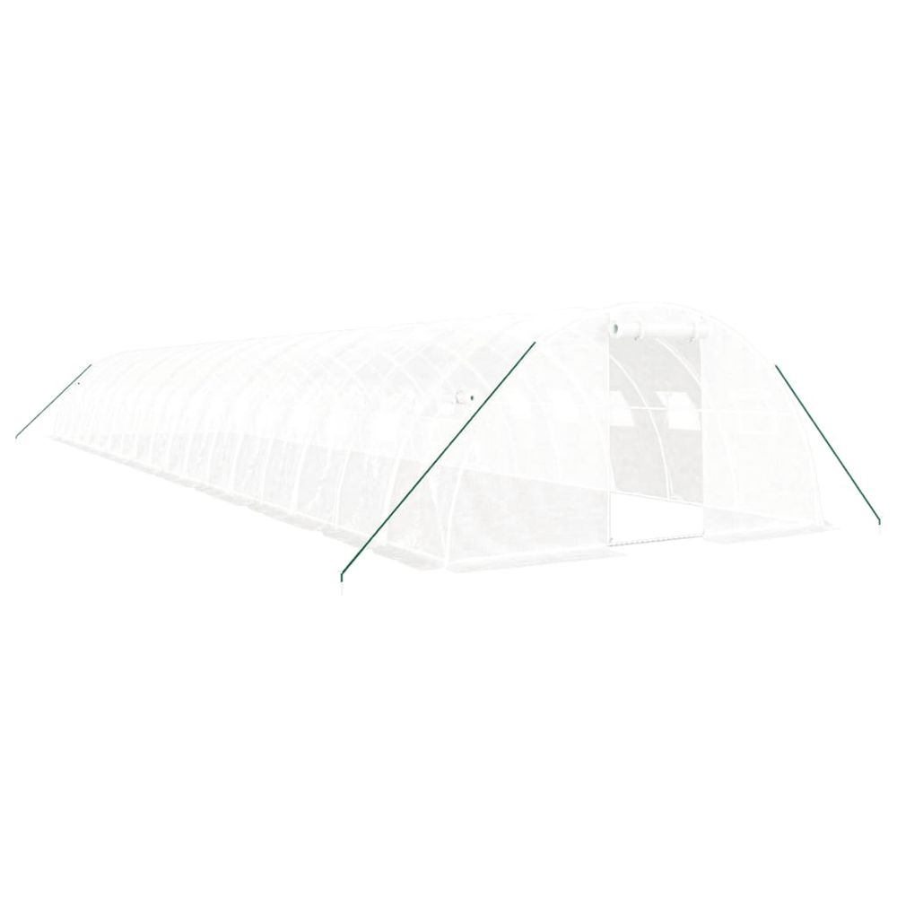 Serre avec cadre en acier blanc 72 m² 18x4x2 m