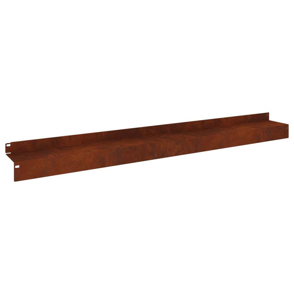 Bordure de pelouse 10 pc 100 x 10 x 8 cm acier rouillé