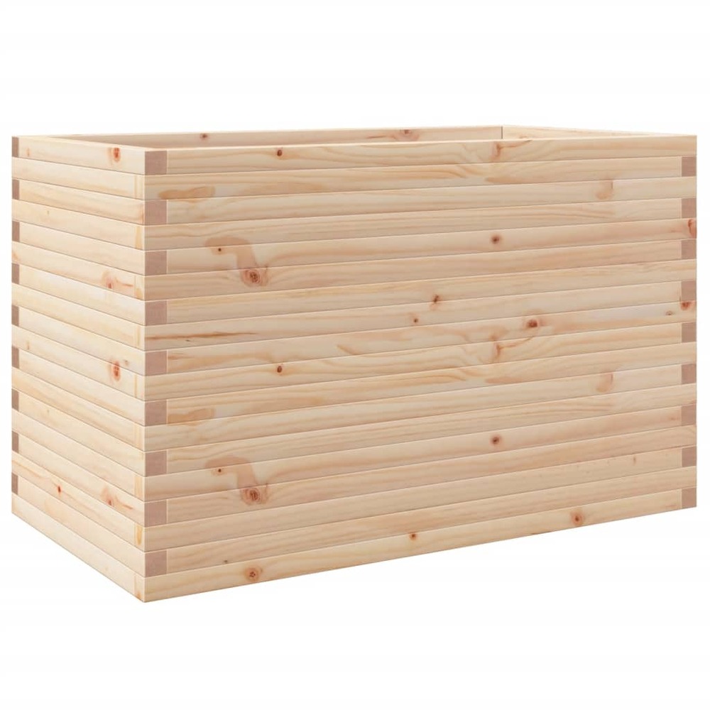 Jardinière bac lit surélevé plantes fleurs terrasse jardin 110 x 60 x 68,5 cm bois de pin massif marron