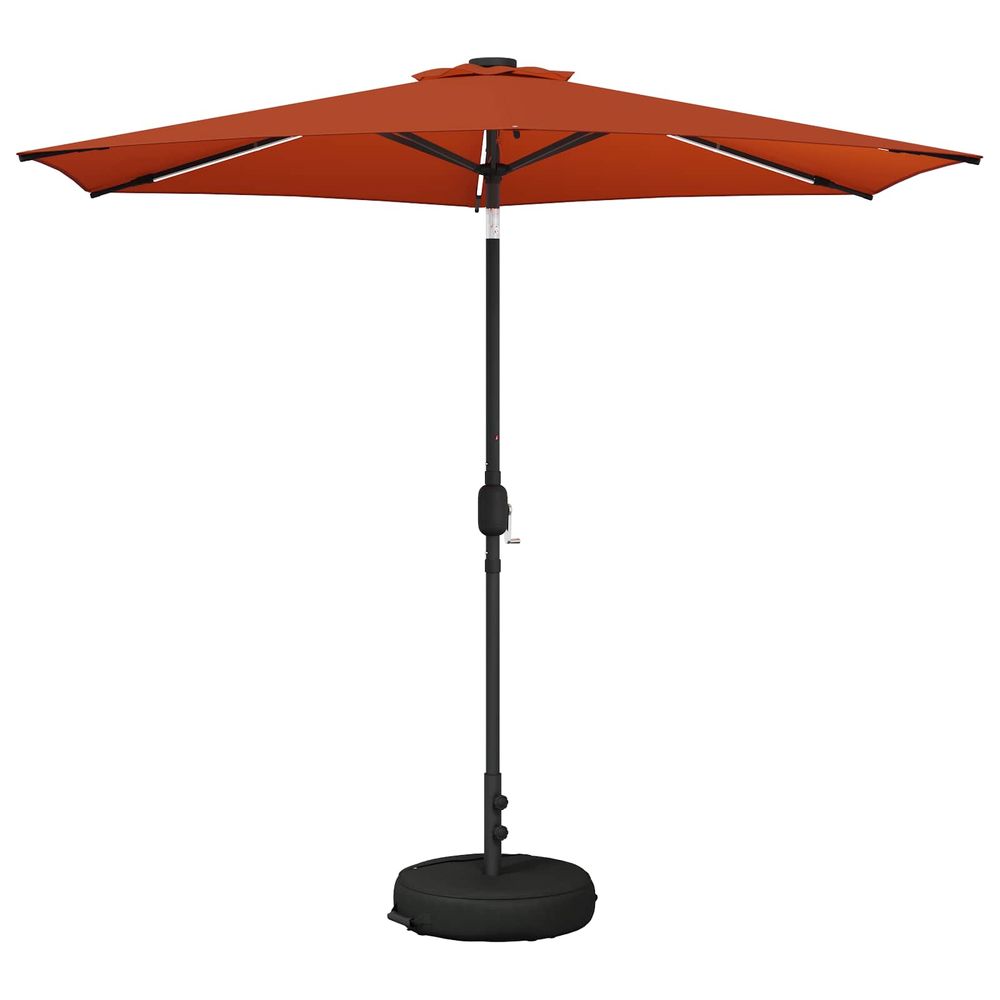 Parasol de jardin avec lumières led et base 2,7 x 2,7 m