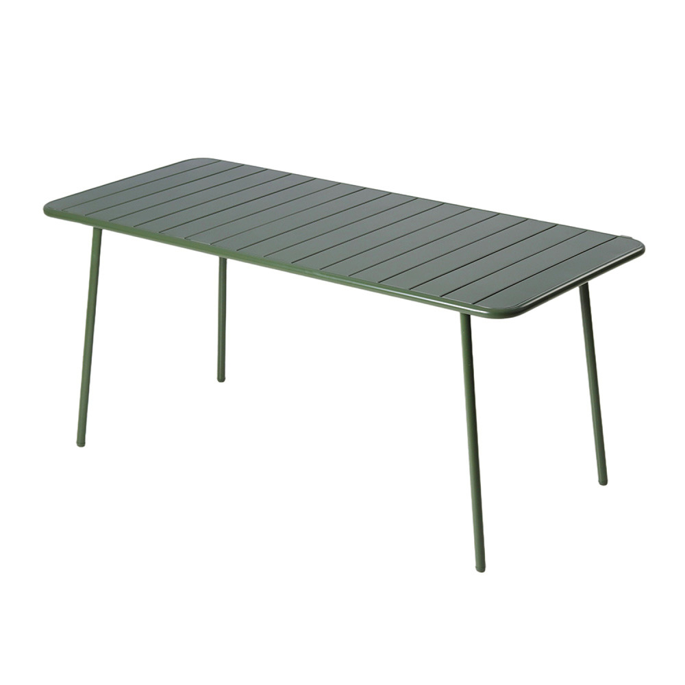 Table de jardin 6 places 160cm vert bergame