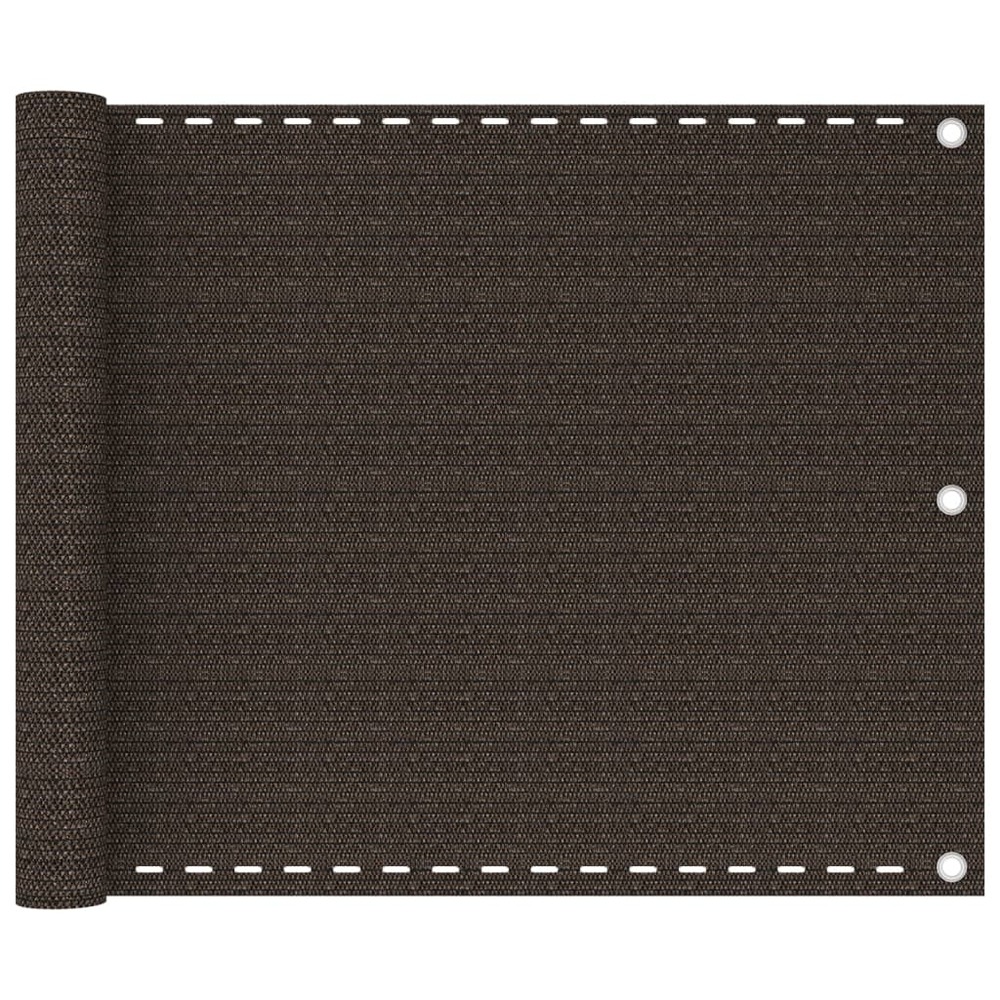 Écran de balcon brise pare vue protection confidentialité 75 x 500 cm pehd marron