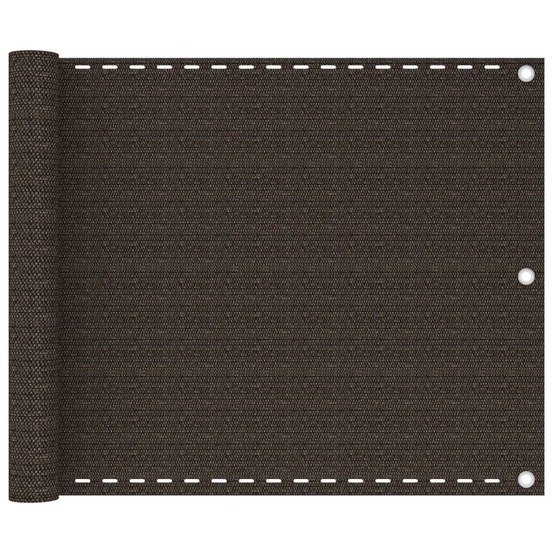 Écran de balcon brise pare vue protection confidentialité 75 x 500 cm pehd marron