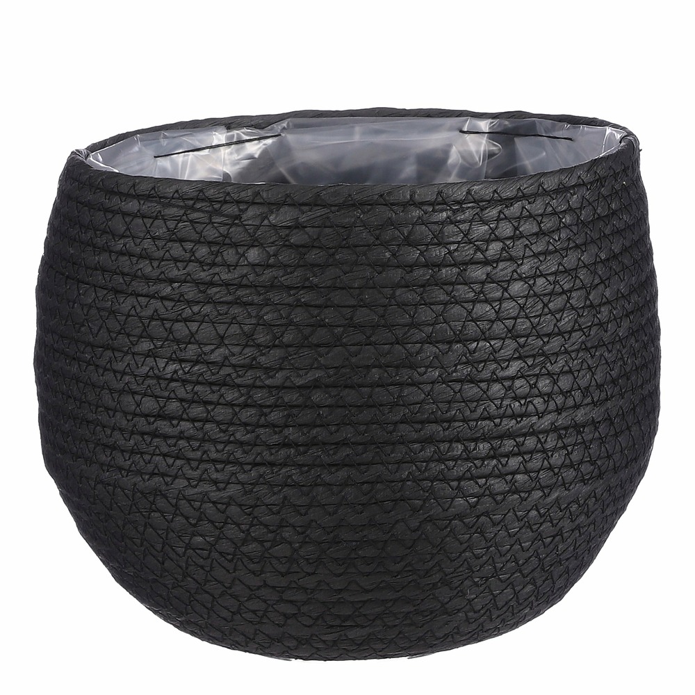 Mica decorations - panier à plantes en papier noir d22