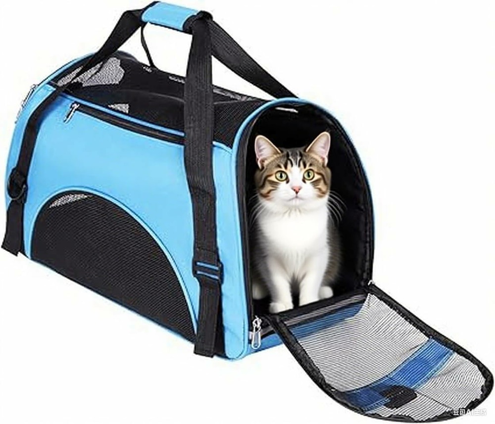 Sac de transport respirant avec bandoulière réglable bleu