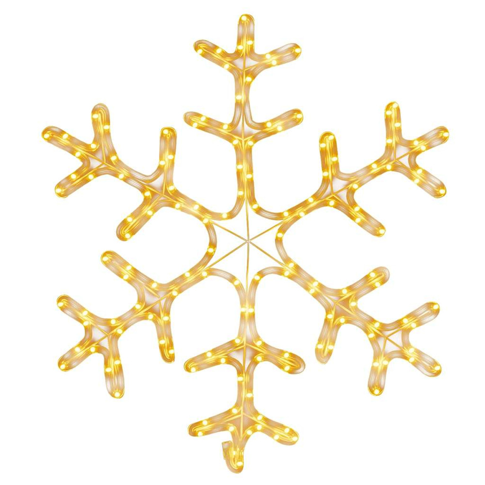 Figure de flocon de neige de noël et 144led blanc chaud 59x59cm