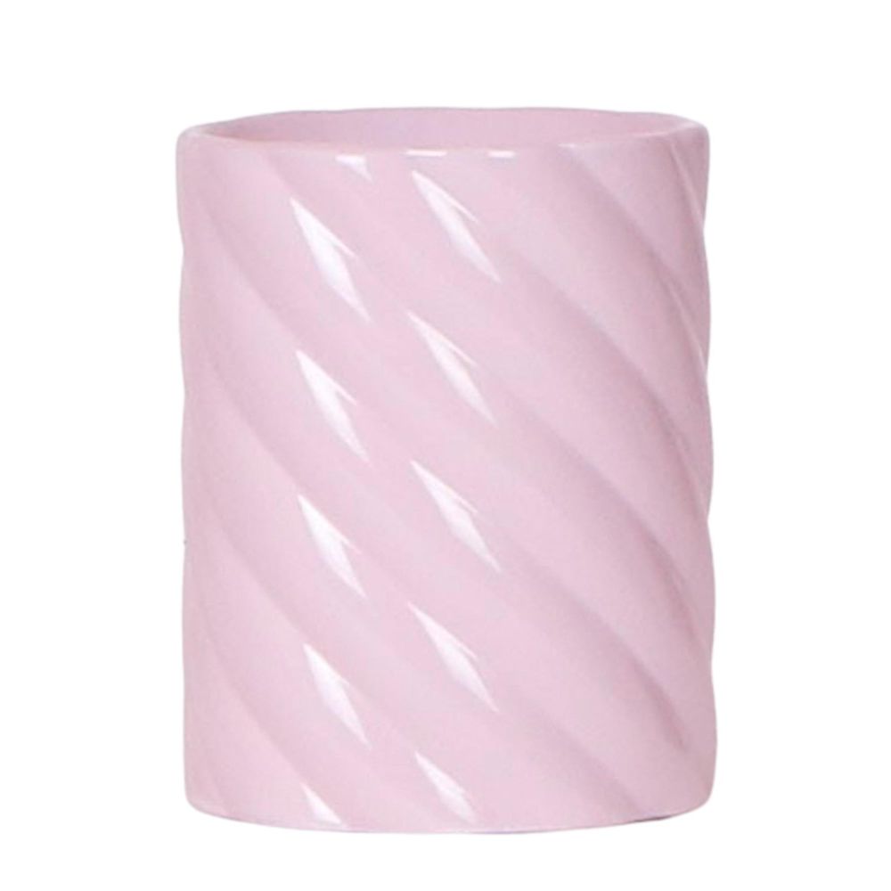 Cache-pot céramique pastel version haute - silhouette élancée - pot de 9cm - rose