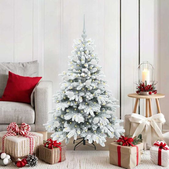 Kit sapin de noël lumineux 120 cm, guirlande 30m et décorations incluses