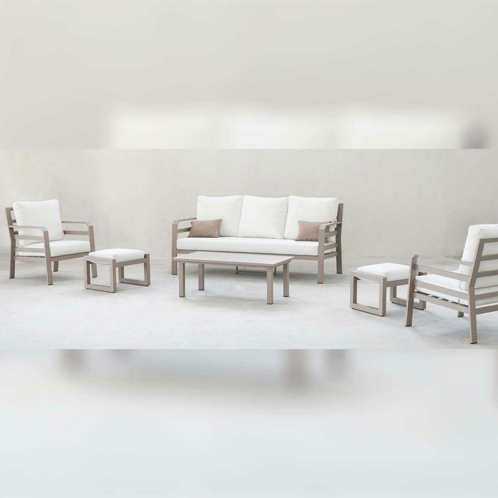 Salon de jardin détente en aluminium 5 places kravi