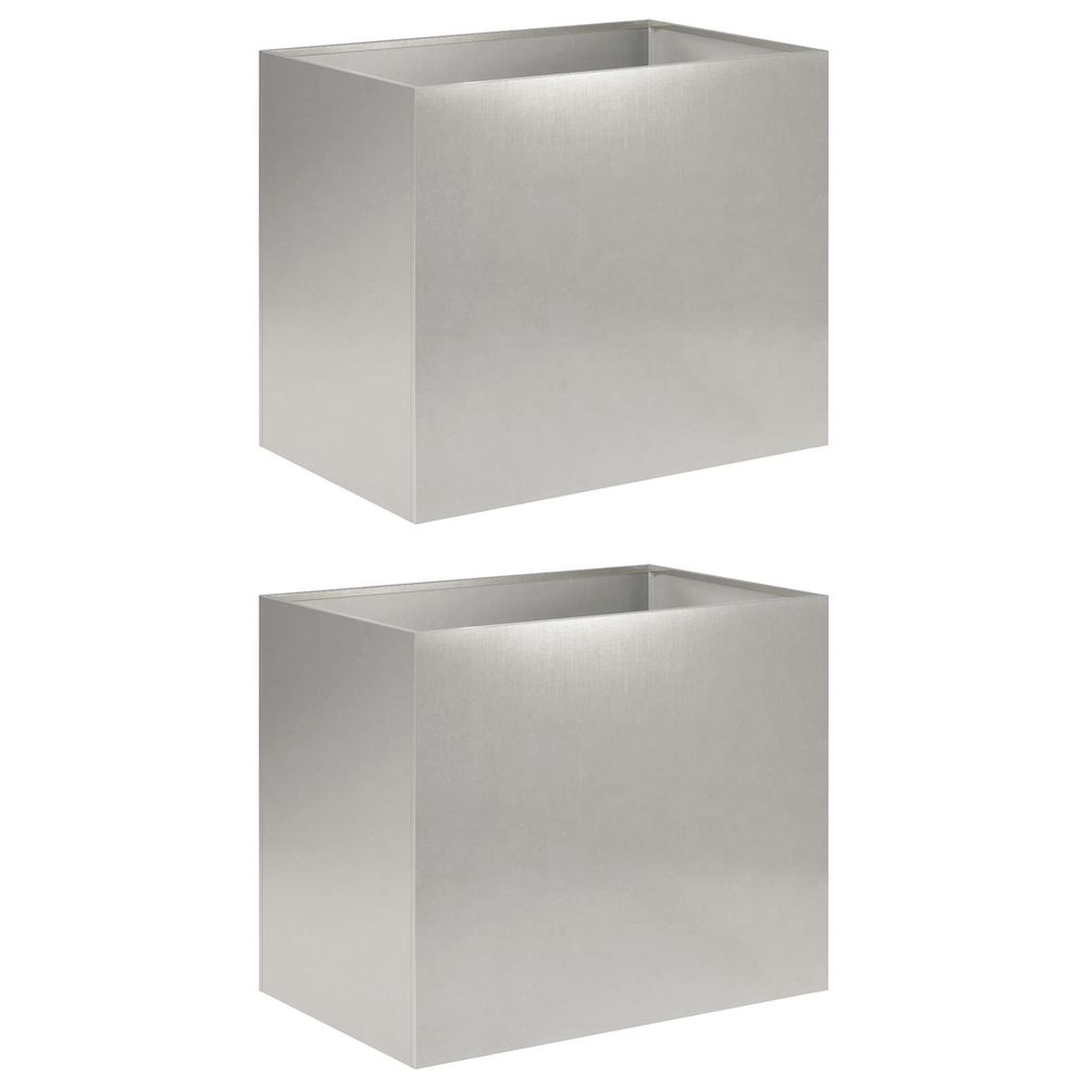 Cache-pot de jardin 2 pc argenté 60 x 40 x 50 cm
