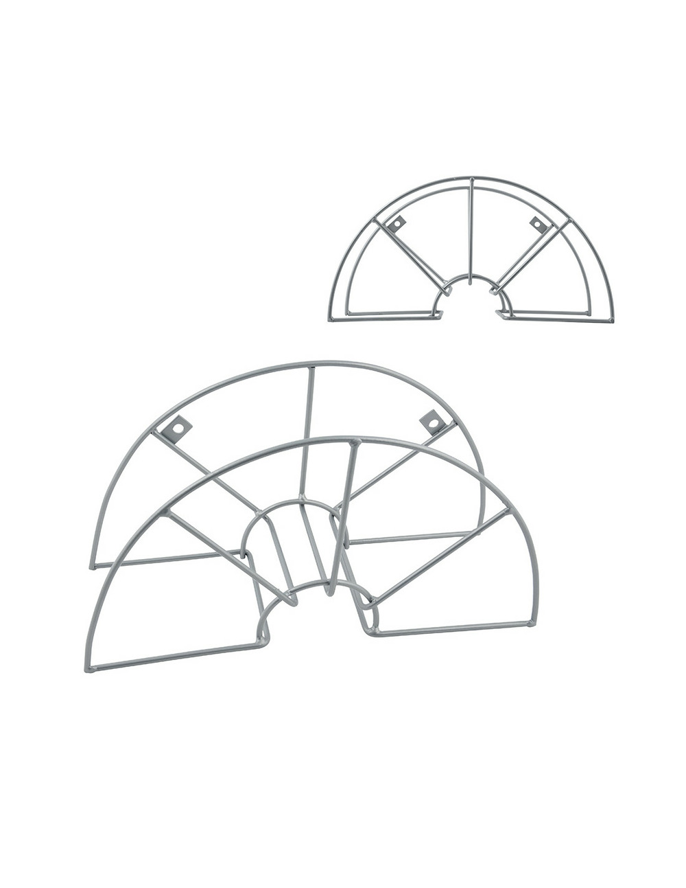 Porte-flexible métallique plastifié 43x15x23cm edm