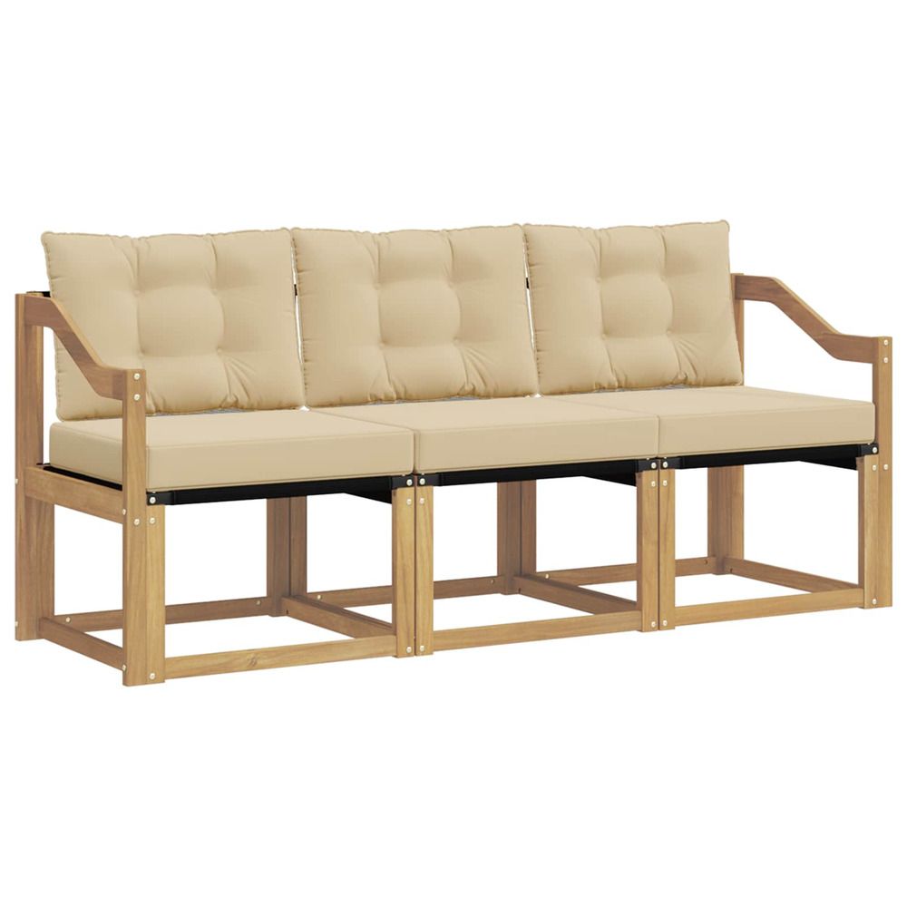 Ensemble de canapés d'extérieur 3 pc blanc et beige