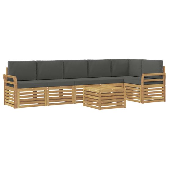 Ensemble de canapés d'extérieur 7 pc blanc et anthracite
