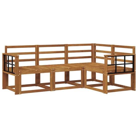 Ensemble de canapés d'extérieur 4 pcs naturel