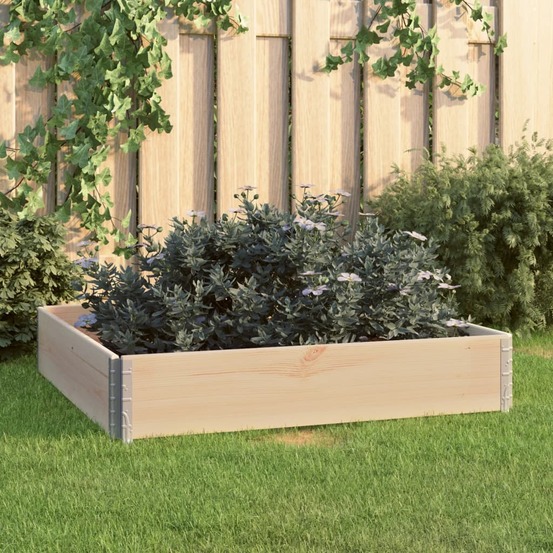 Jardinière surélevée 100x100 cm bois de pin solide