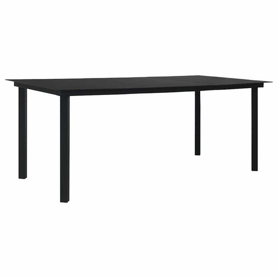 Table à dîner de jardin Noir 190x90x74