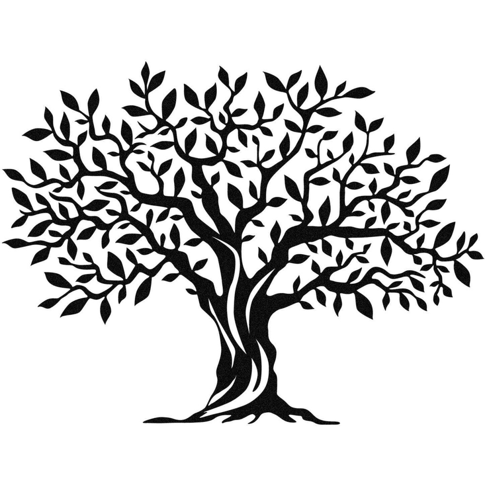 Décoration murale en métal arbre