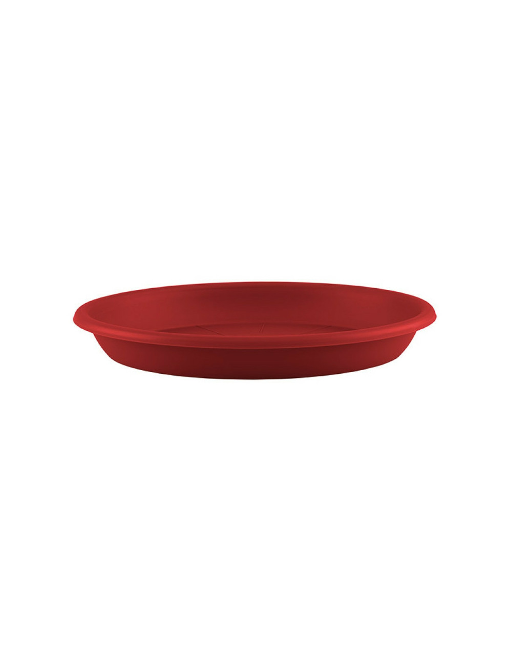 Soucoupe ronde 18cm rouge fonce
