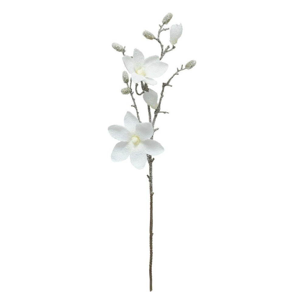 Branche magnolia blanc h66cm