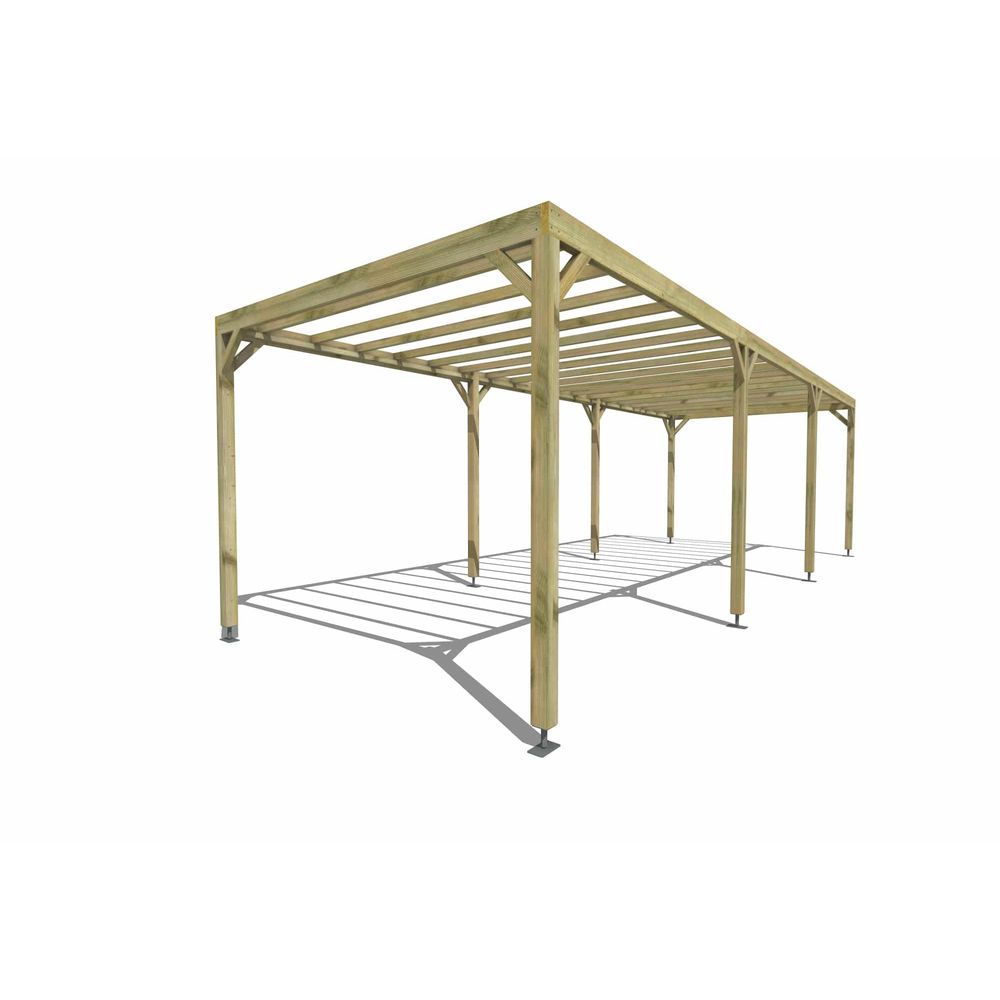 Pergola bois • 9m x 3m • indépendante • sens profondeur • livraison comprise