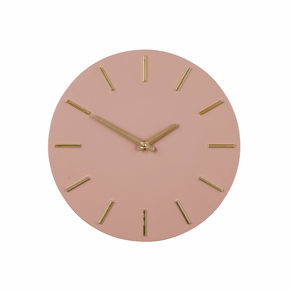 Mica decorations - horloge en aluminium rose d35,5