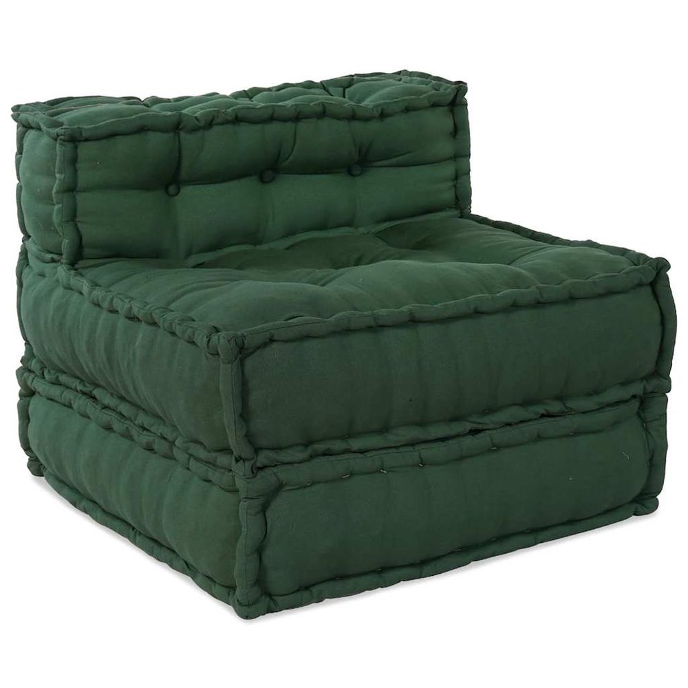 Canapé modulaire vert 70x70x54 tissu