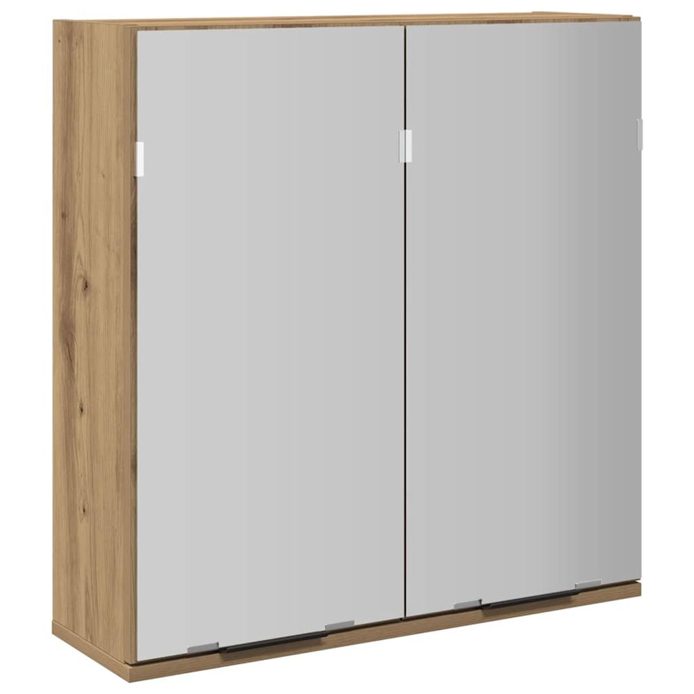 Armoire à miroir de salle de bain chêne artisanal 64x20x66,5 cm