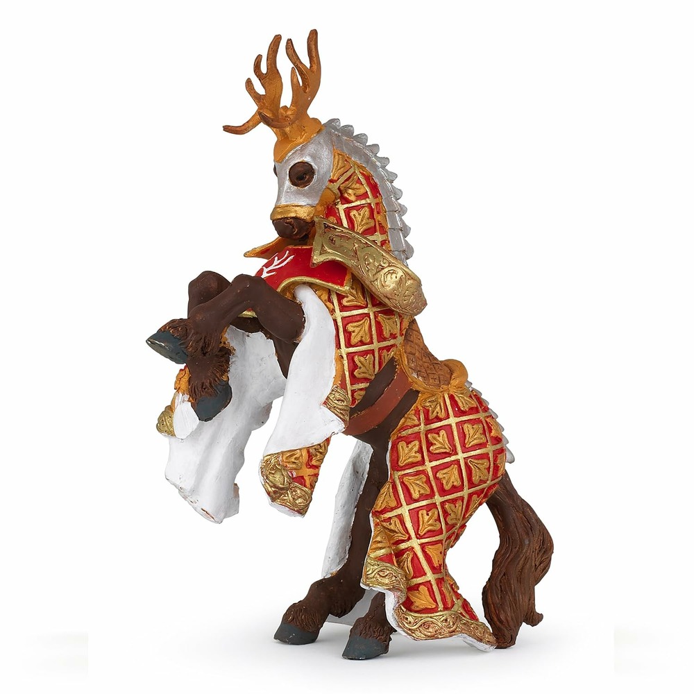 Figurine cheval du maître des armes cimier cerf