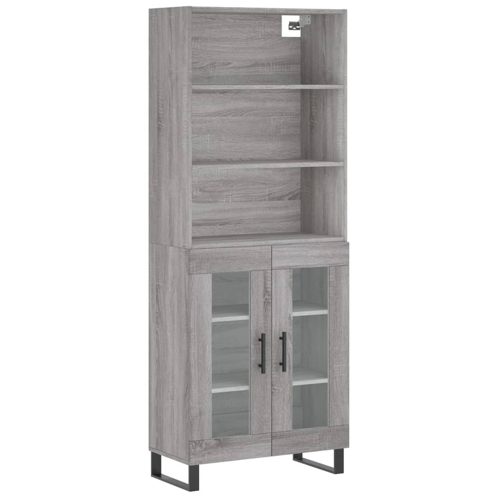 Buffet bahut commode armoire meuble de rangement organisateur cuisine salle de séjour salon haut sonoma 69,5 x 34 x 180 cm bo