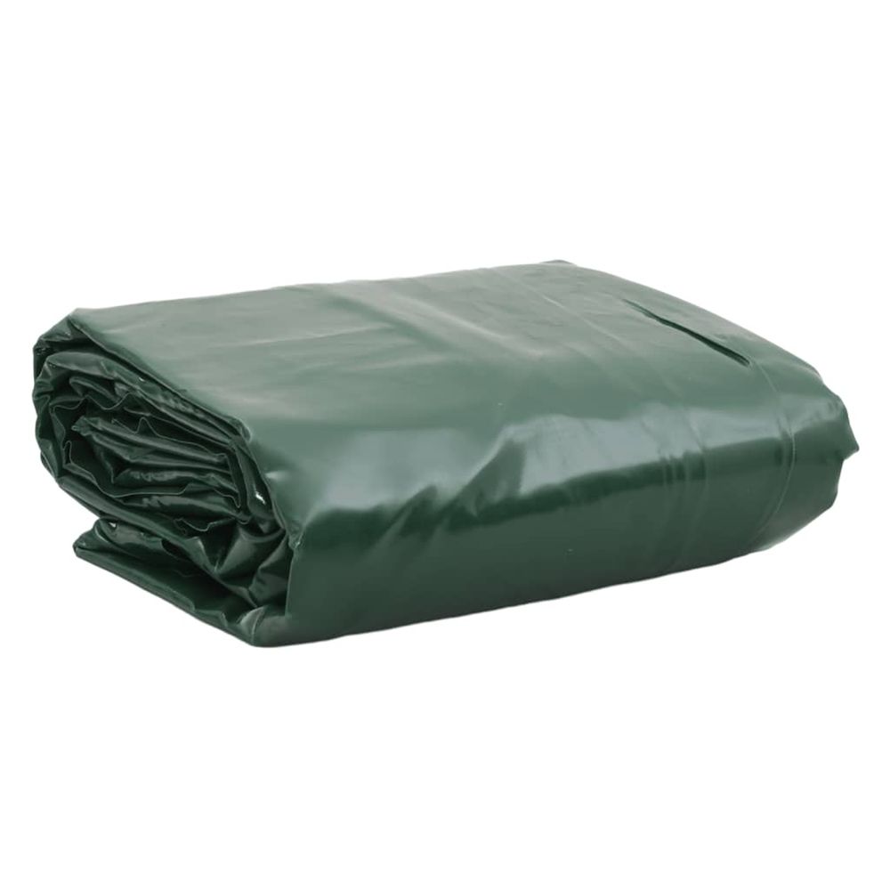 Bâche 650g / m² vert 1,5 x 2,5 m toile avec revêtement en pvc