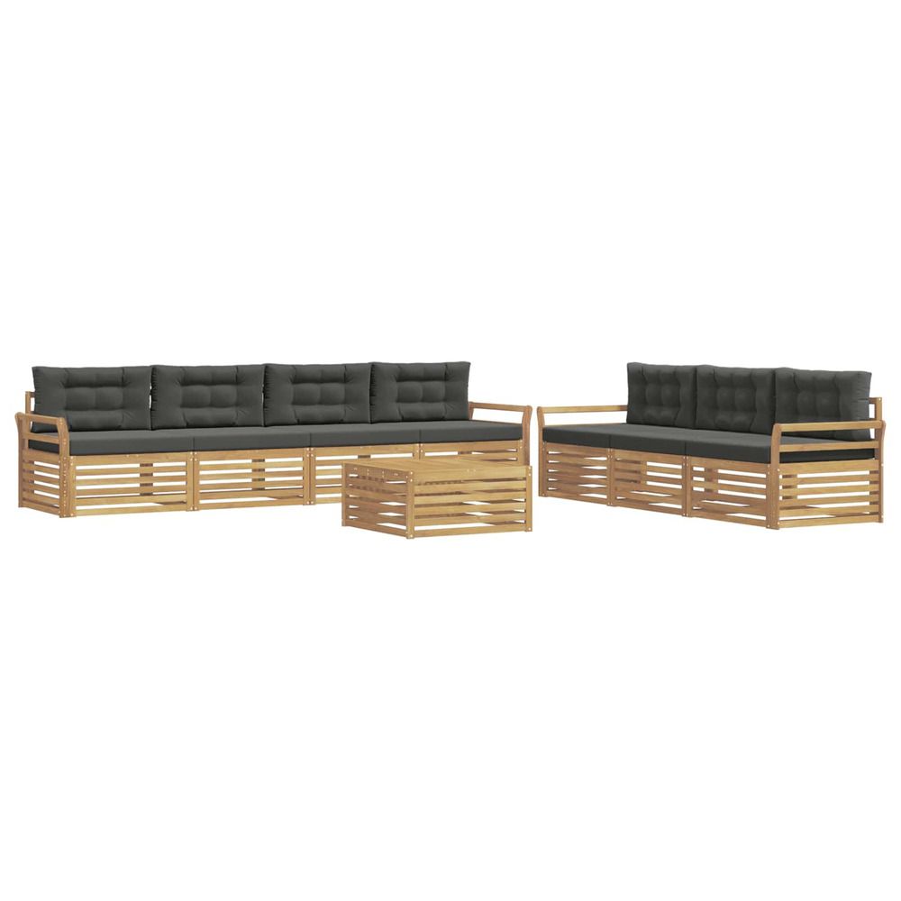 Ensemble de canapés d'extérieur 8 pc blanc et anthracite