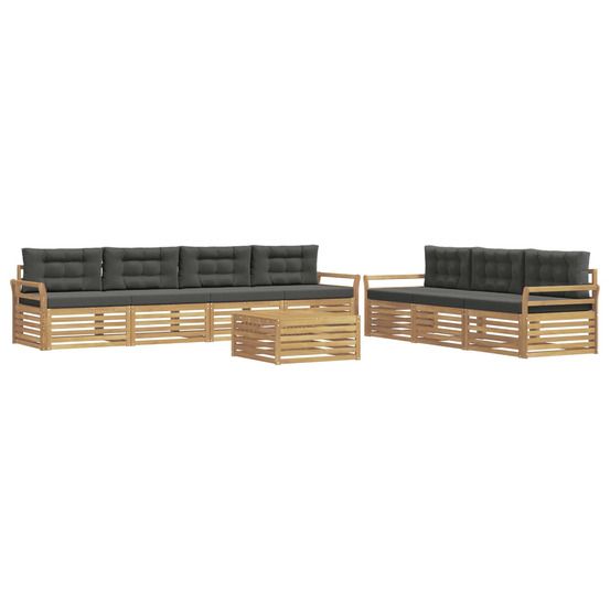 Ensemble de canapés d'extérieur 8 pc blanc et anthracite