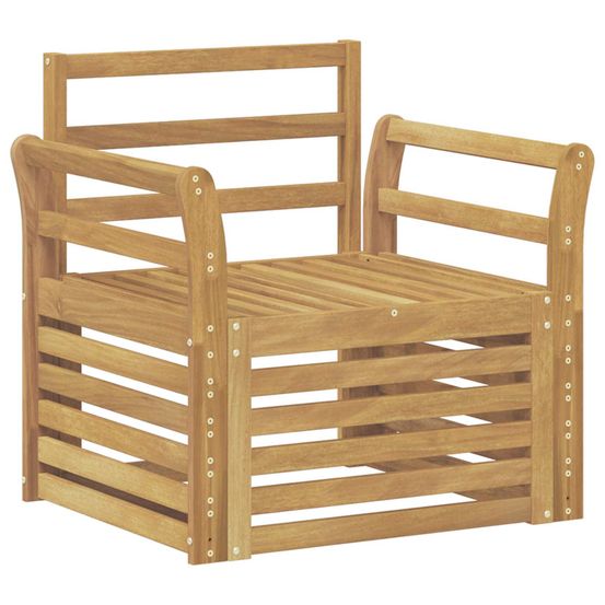 Ensemble de canapés d'extérieur bois d'acacia massif blanc