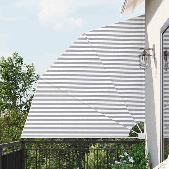 Écran de confidentialité pour balcon anthracite et blanc