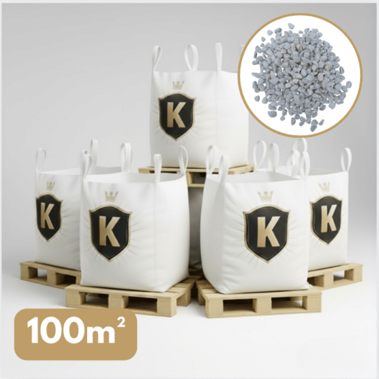 Galet blanc 8/12 mm – pack 5 big bag +/- 1,5t – 100 m²