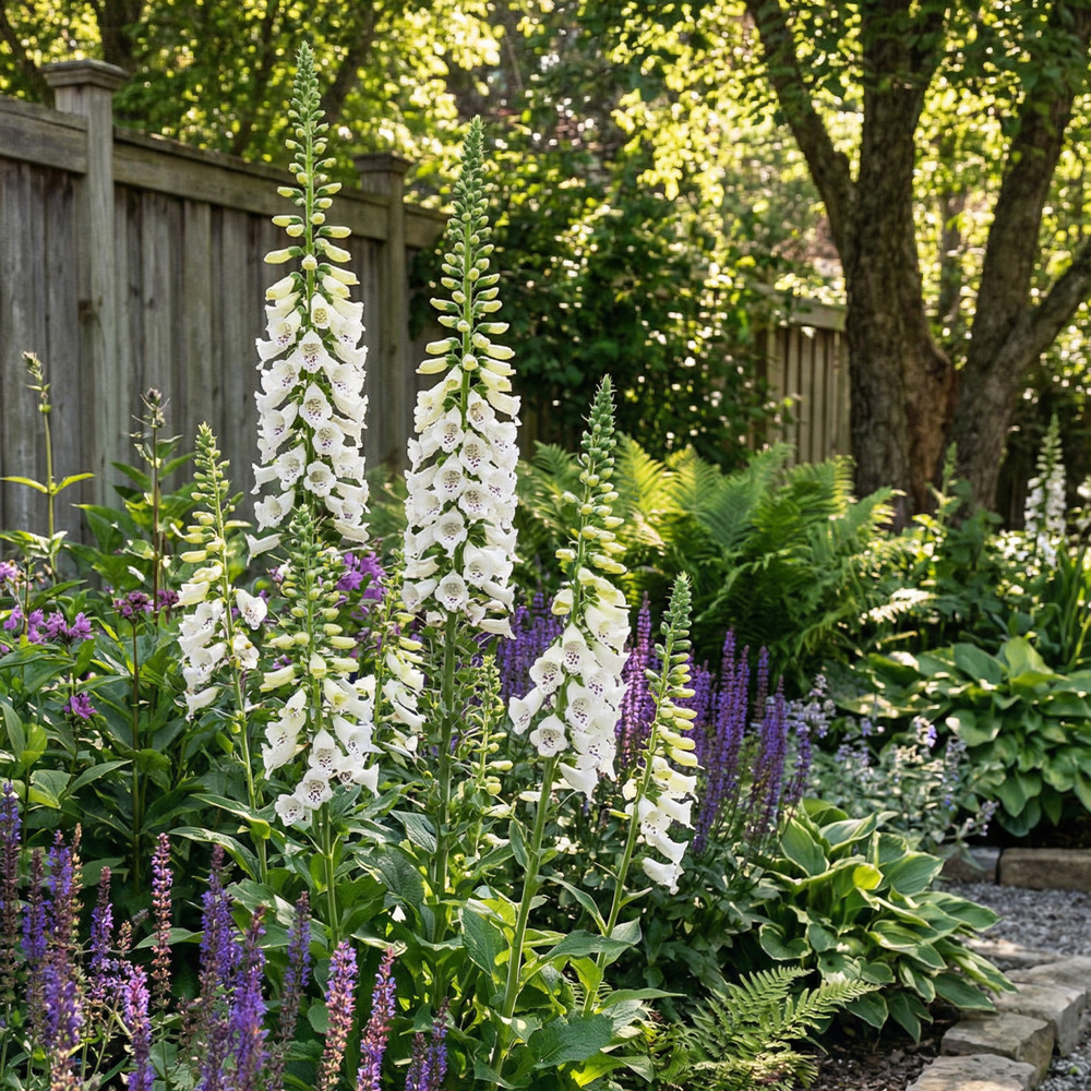 Lot de 3 - digitalis purp. Dalmatian white - digitale - h. 10-20 cm