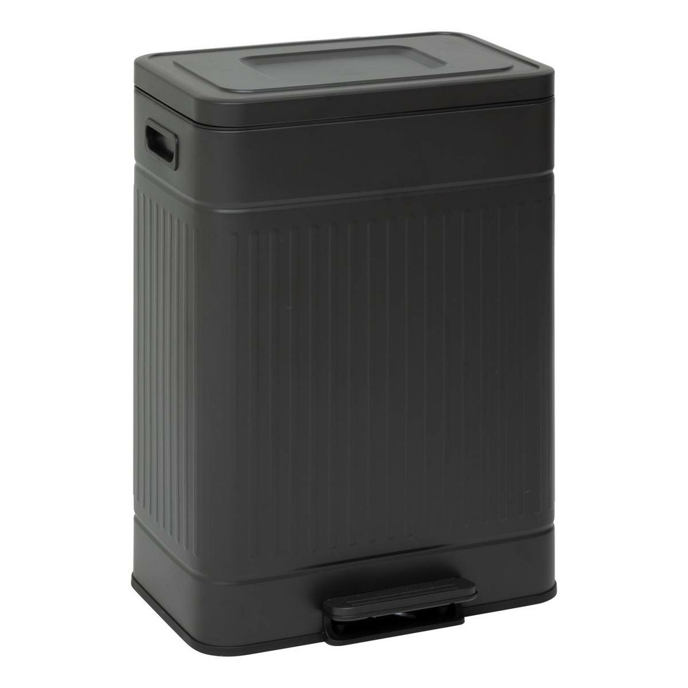 5five - poubelle nova avec pedale 2x30l noir 45,5x36,5x67 cm